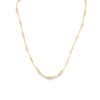 18K Gold Filled 4mm Beaded Chain Necklace (H184)