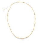 18K Gold Filled 4mm Beaded Chain Necklace (H184)