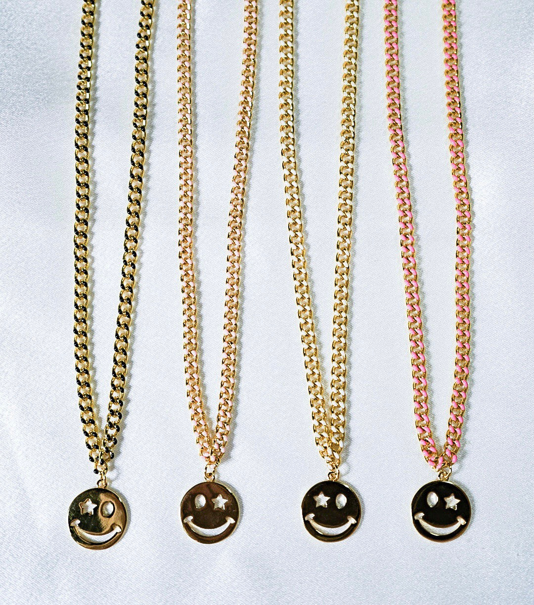 Neon Gold Smile Necklaces
